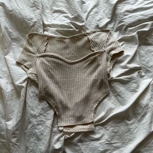 Cream crop top